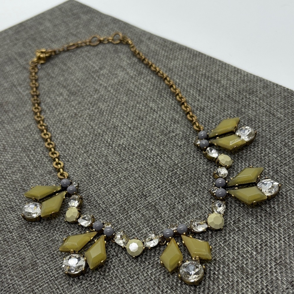 J. Crew Light Green & Gray Necklace
